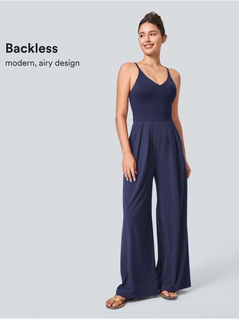 Halara Breezeful Pocket Wide Leg Quick Dry Resort Slip M 8-10 Stretch Slimming